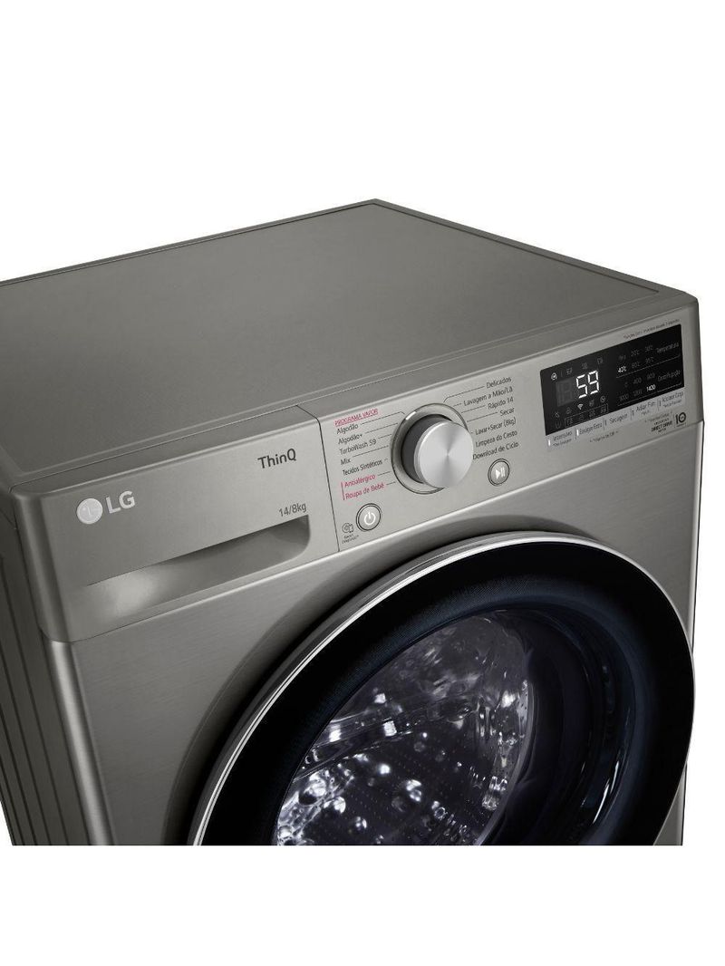 Lava E Seca LG Smart 14Kg VC4 Wi-fi E Inteligência Artificial Inox 220V