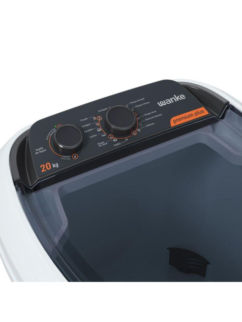 Lavadora De Roupas Semiautomática Premium Plus 20 Kg Branca Wanke 127V