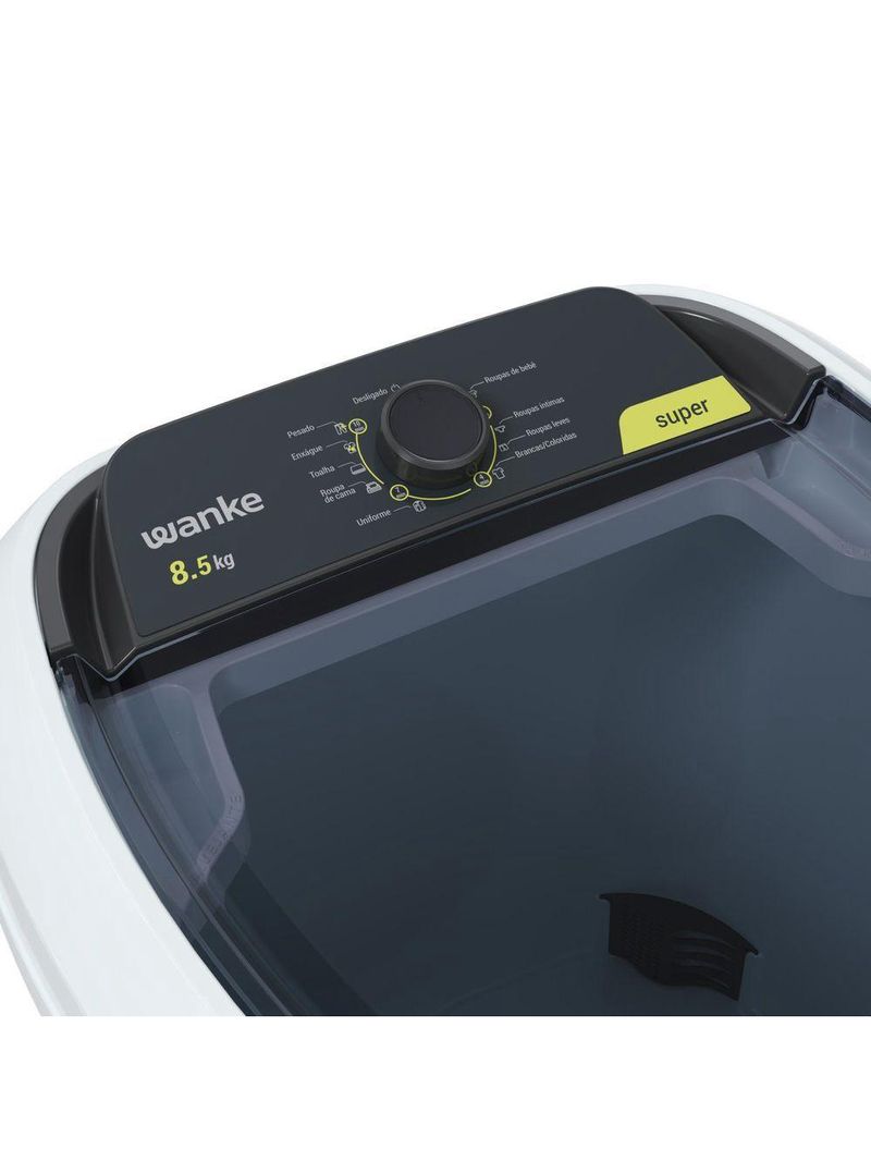Lavadora De Roupas Semiautomática Super 8,5 Kg Branca Wanke 127V
