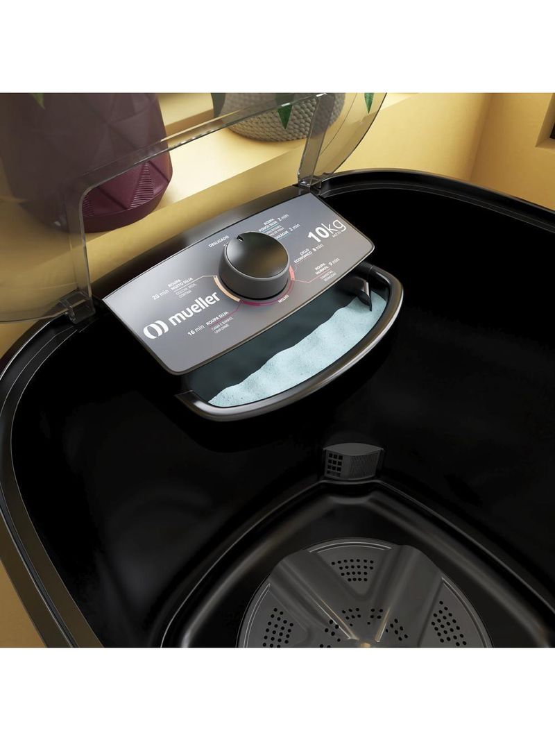 Tanquinho Mueller 10kg Semiautomático MLT10 Preto 220V