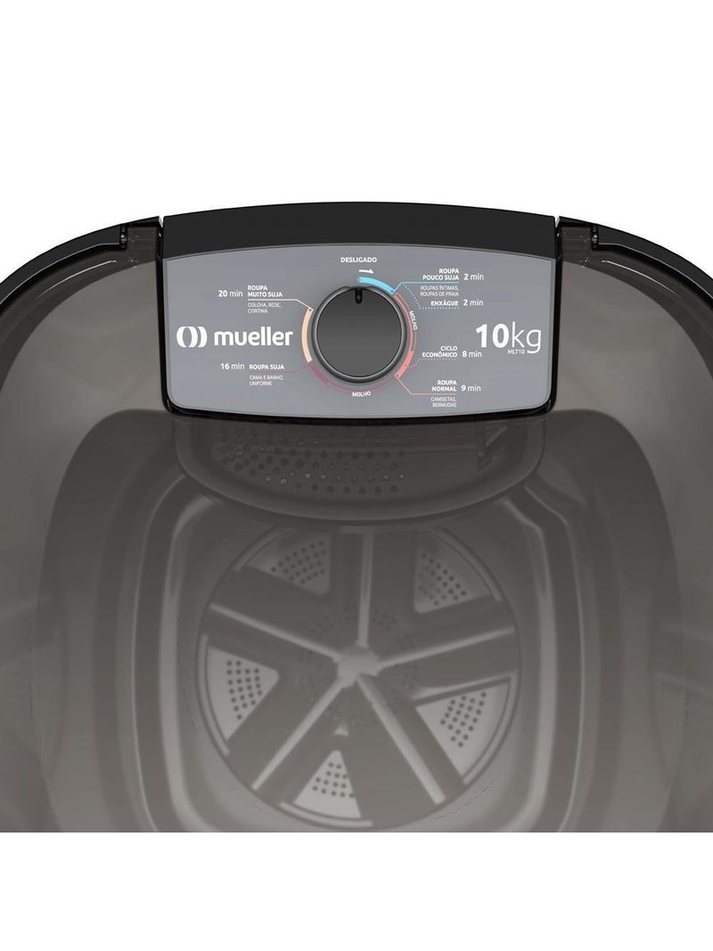 Tanquinho Mueller 10kg Semiautomático MLT10 Preto 220V