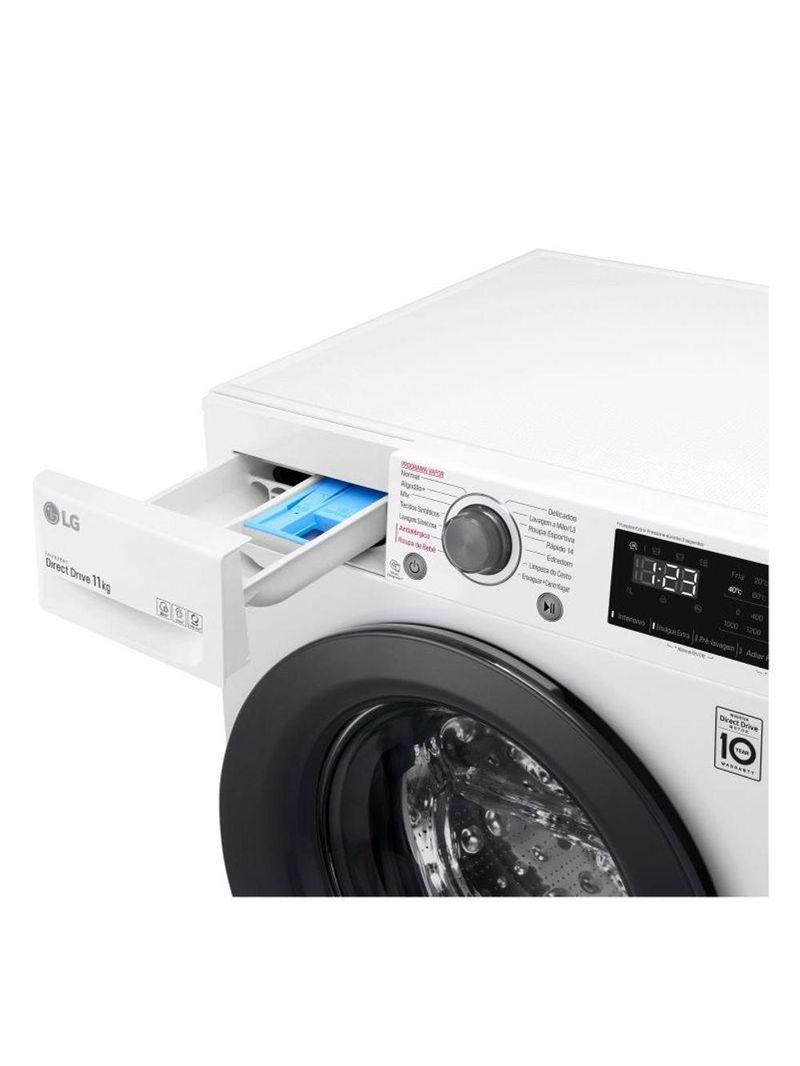 Lavadora Smart LG VC5 11KG Branca com Inteligência Artificial AIDD™ FV3011WG4A 220V
