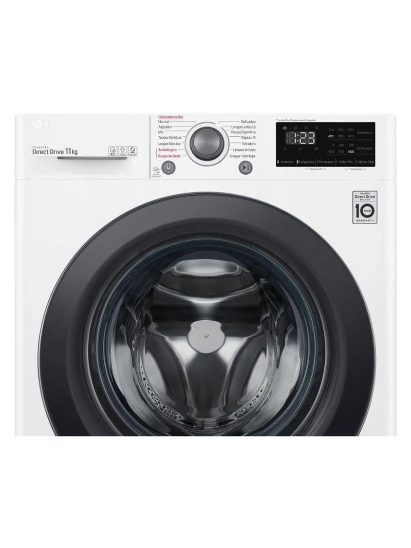 Lavadora Smart LG VC5 11KG Branca com Inteligência Artificial AIDD™ FV3011WG4A 220V