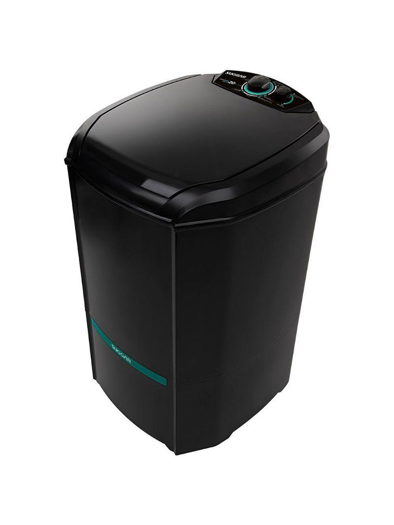 Tanquinho-lavadora Semiautomática Suggar 20kg Lavamax Eco LE20PT Sistema De Drenagem Preto 220V