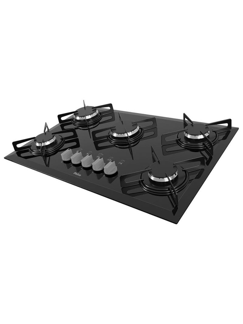 Cooktop a gás philco 5 bocas chef 5 bisote bivolt – preto