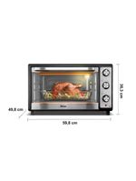 Forno elétrico philco pfe65 com grelha, lâmpada interna e timer de 120 minutos, preto - 65 litros