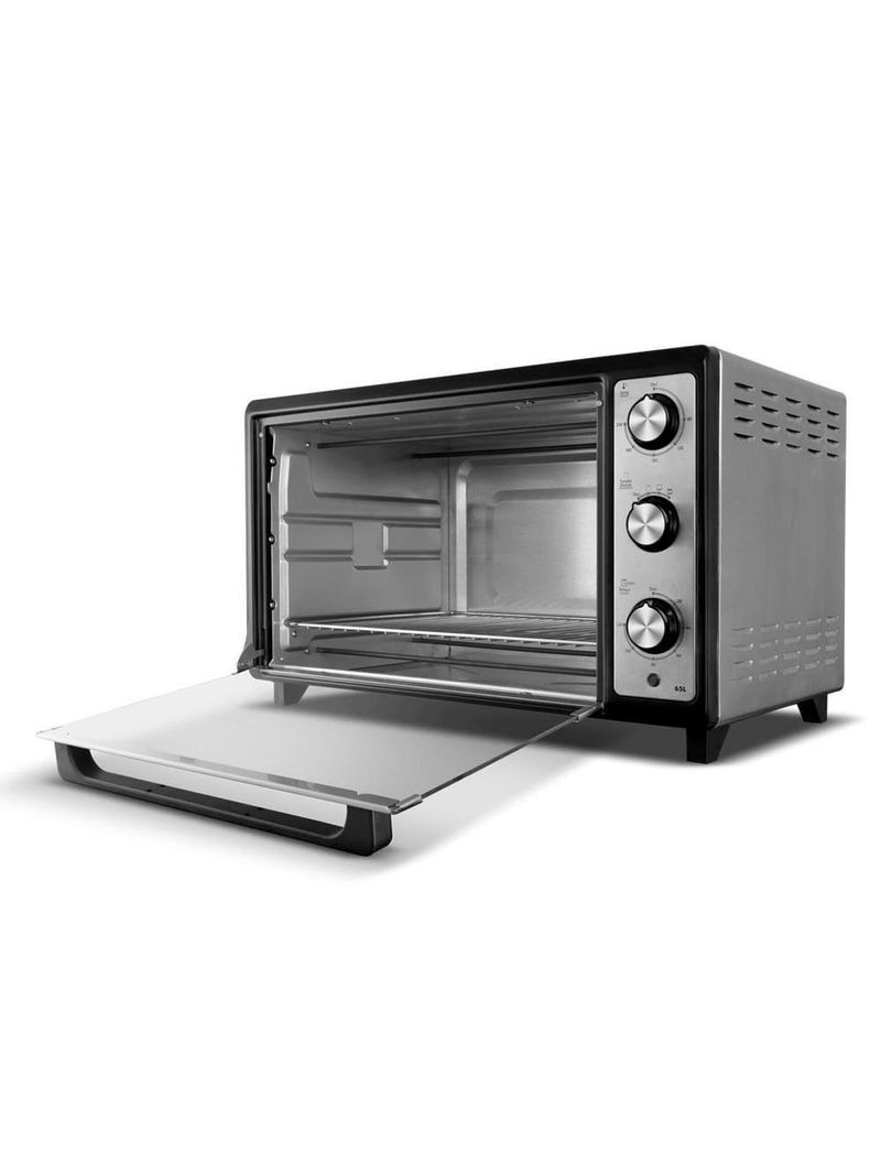 Forno elétrico philco pfe65 com grelha, lâmpada interna e timer de 120 minutos, preto - 65 litros