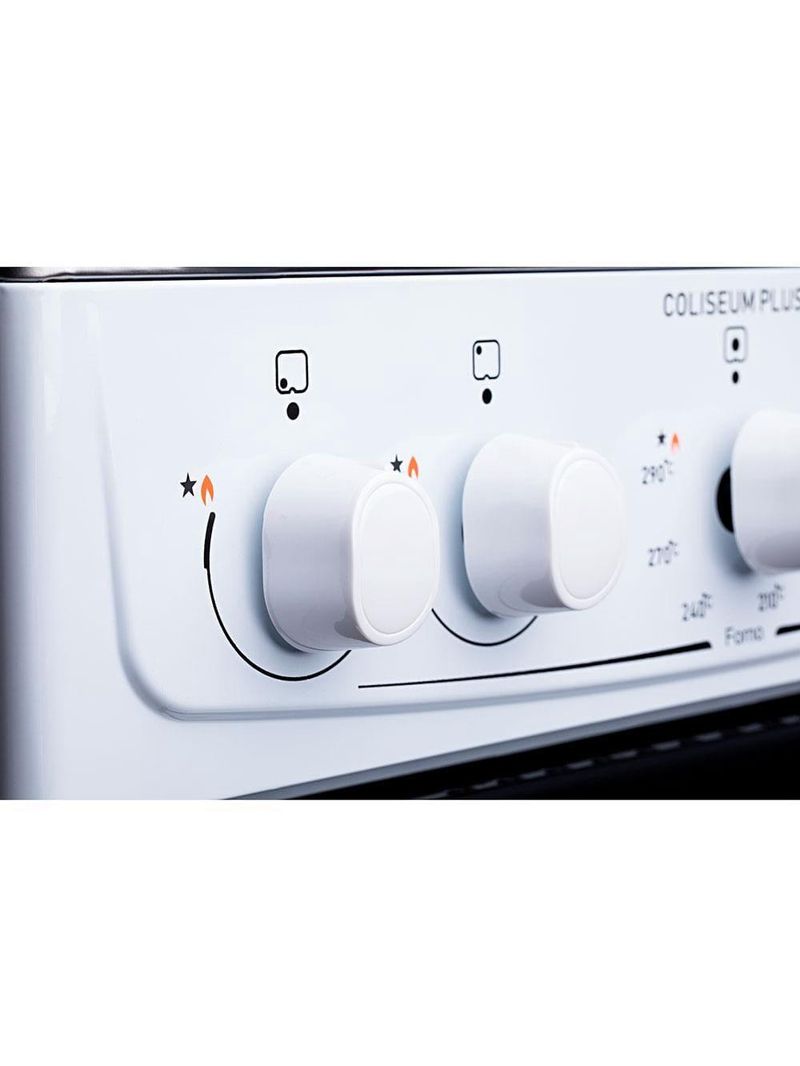 Fogão atlas 4 bocas coliseum plus com mesa de inox, forno com amplo visor e acendimento manual – branco