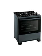 Fogão 5 bocas dako supreme timer glass com mesa de vidro e painel touch titanium – bivolt