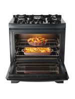 Fogão 5 bocas dako supreme timer glass com mesa de vidro e painel touch titanium – bivolt