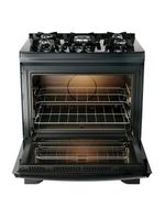 Fogão 5 bocas dako supreme timer glass com mesa de vidro e painel touch titanium – bivolt