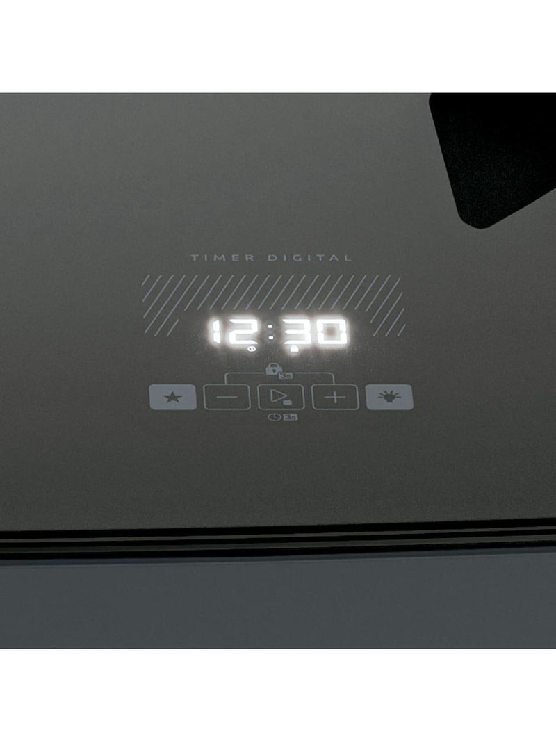 Fogão 5 bocas dako supreme timer glass com mesa de vidro e painel touch titanium – bivolt