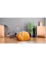 Fogão continental 4 bocas fc4gb preto mesa de vidro forno eco turbo grades de ferro fundido bivolt