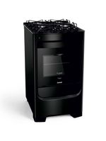 Fogão consul 4 bocas cfo4vbe com mesa de vidro e grades individuais bivolt - preto