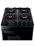 Fogão consul 4 bocas cfo4vbe com mesa de vidro e grades individuais bivolt - preto