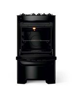 Fogão consul 4 bocas cfo4vbe com mesa de vidro e grades individuais bivolt - preto