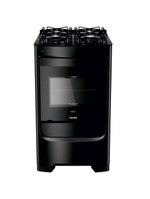 Fogão consul 4 bocas cfo4vbe com mesa de vidro e grades individuais bivolt - preto