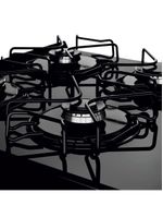 Fogão consul 4 bocas cfo4vbe com mesa de vidro e grades individuais bivolt - preto