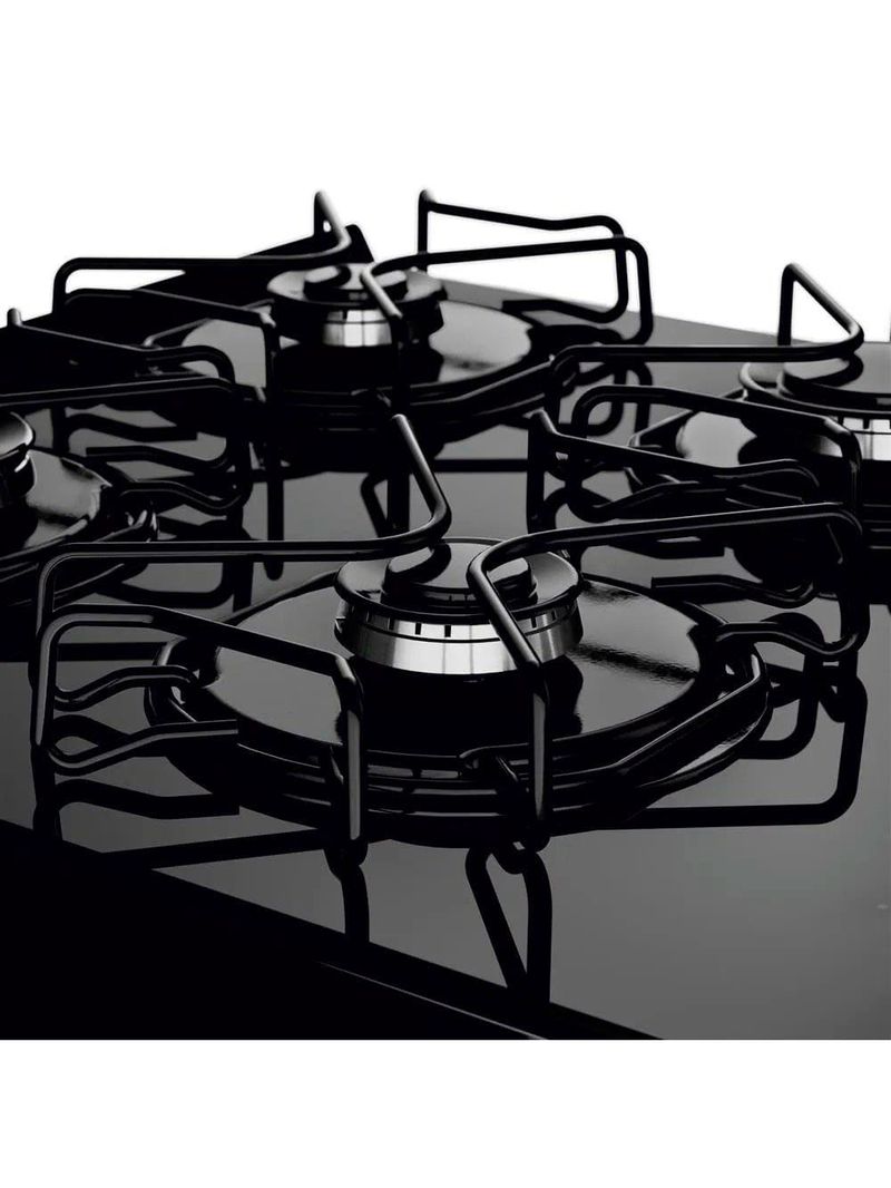 Fogão consul 4 bocas cfo4vbe com mesa de vidro e grades individuais bivolt - preto