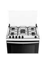 Fogão atlas 5 bocas agile up com mesa de inox, grade dupla no forno e acendimento automático bivolt – branco