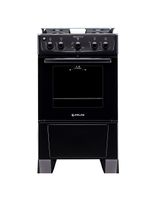 Fogão atlas 4 bocas mônaco plus com mesa de inox e acendimento automático bivolt – preto