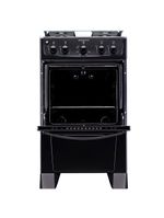 Fogão atlas 4 bocas mônaco plus com mesa de inox e acendimento automático bivolt – preto