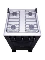 Fogão atlas 4 bocas mônaco plus com mesa de inox e acendimento automático bivolt – preto