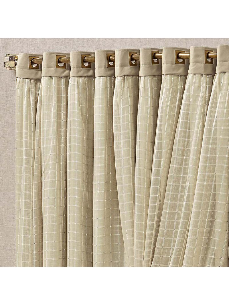 Cortina Tecido Blackout e Voal 4,00M X 2,70M Chocolate