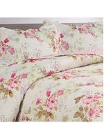 Kit Cobre Leito Colcha Mix Queen Estampado 3 Peças - Mariela