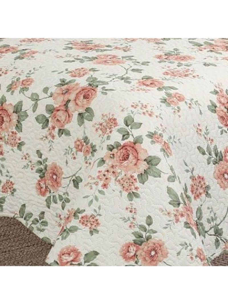 Kit Cobre Leito Colcha Mix Queen Estampado 3 Peças - Débora