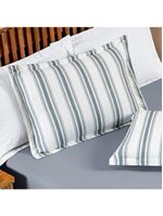 Jogo Cama Lençol Daily Queen Malha 100% Algodão Listrado 3 Peças - Cinza