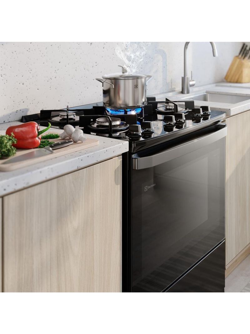 Fogão 5 bocas electrolux fe5gb efficient preto bivolt