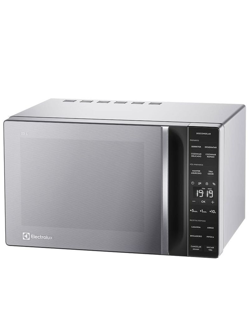 Micro-ondas electrolux efficient 23l me23s função manter aquecido prata
