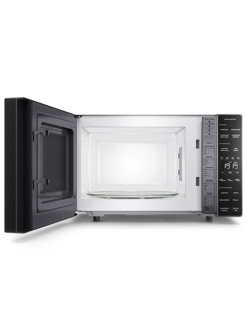 Micro-ondas electrolux efficient 23l me23s função manter aquecido prata