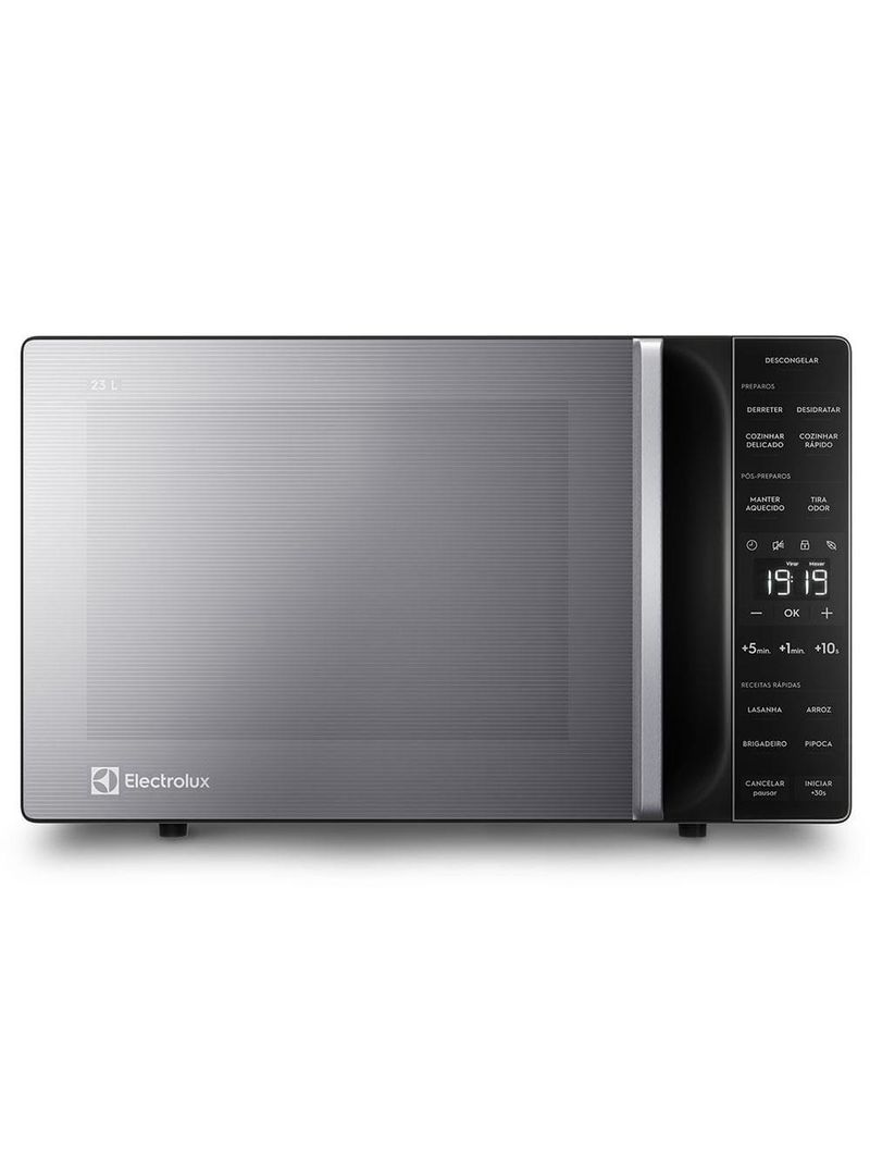 Micro-ondas electrolux efficient 23l me23s função manter aquecido prata