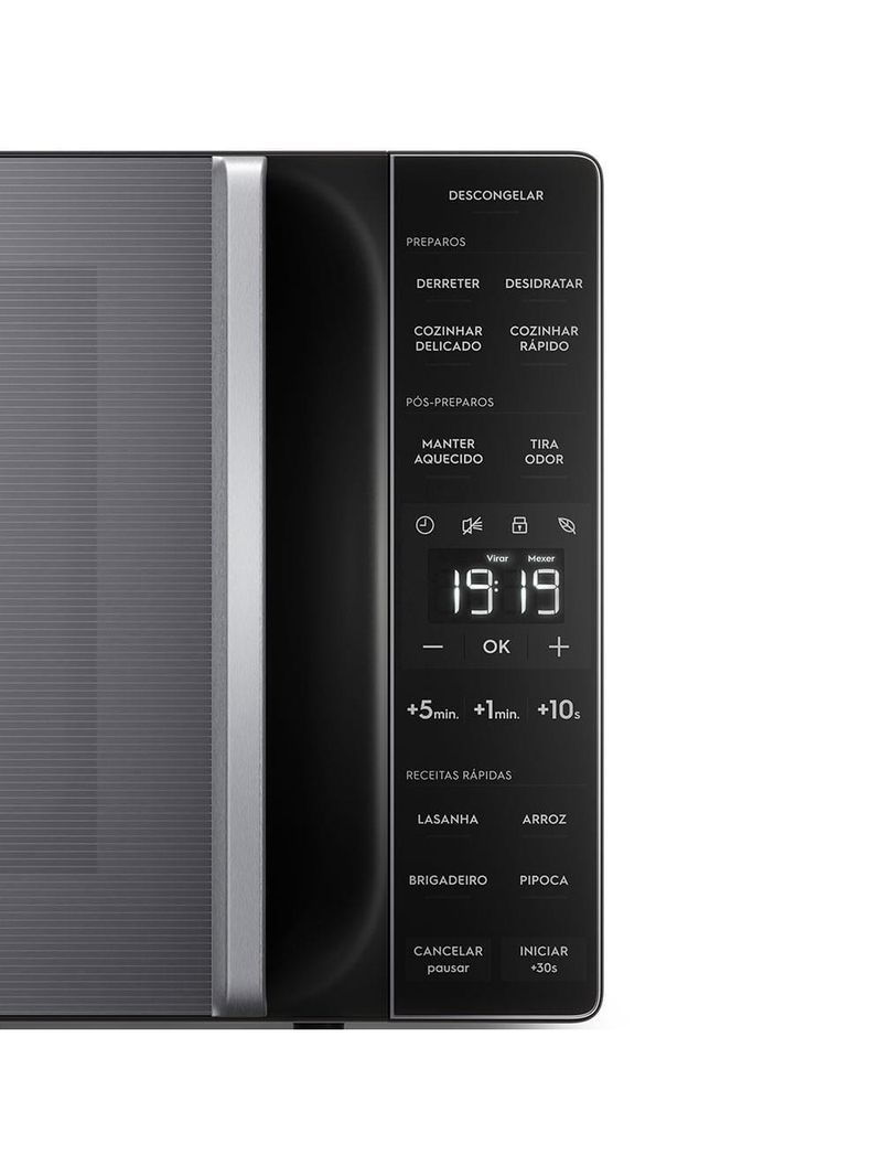 Micro-ondas electrolux efficient 23l me23s função manter aquecido prata