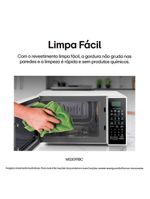 Forno de micro-ondas lg 30 litros ms3091 com função limpa fácil e descongelamento uniforme - preto e branco