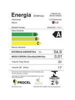 Forno de micro-ondas lg 30 litros ms3091 com função limpa fácil e descongelamento uniforme - preto e branco