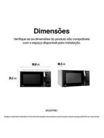 Forno de micro-ondas lg 30 litros ms3091 com função limpa fácil e descongelamento uniforme - preto e branco