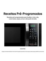 Forno de micro-ondas lg 30 litros ms3091 com função limpa fácil e descongelamento uniforme - preto e branco