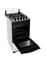 Fogão brastemp 4 bocas bfo4ebb com mesa de inox, dupla chama e grades individuais bivolt – branco