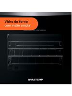 Fogão brastemp 4 bocas bfo4ebb com mesa de inox, dupla chama e grades individuais bivolt – branco