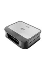 Sanduicheira e grill britânia bgr25b com revestimento antiaderente, trava de fechamento e base antiderrapante – preto/inox