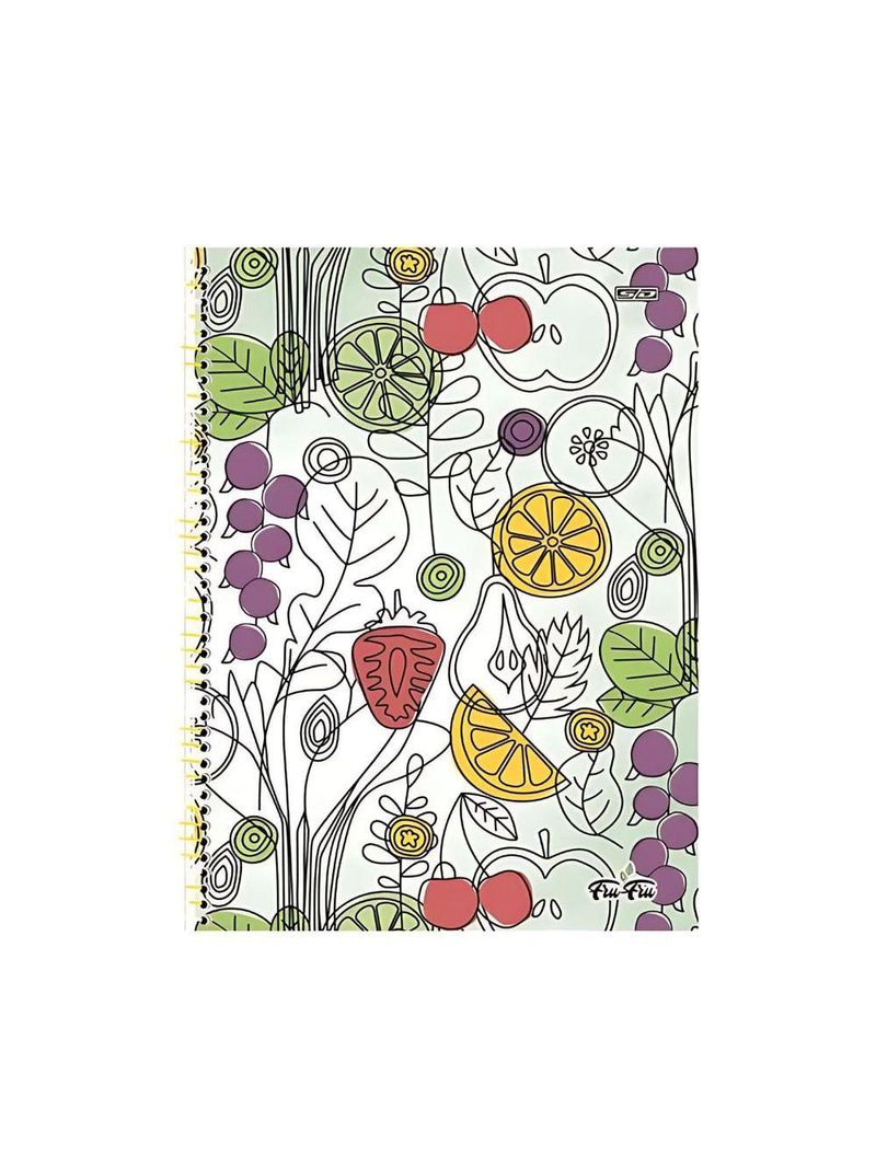 Caderno Espiral Capa Dura 1 Matéria - 80 Folhas - Fru Fru - São Domingos