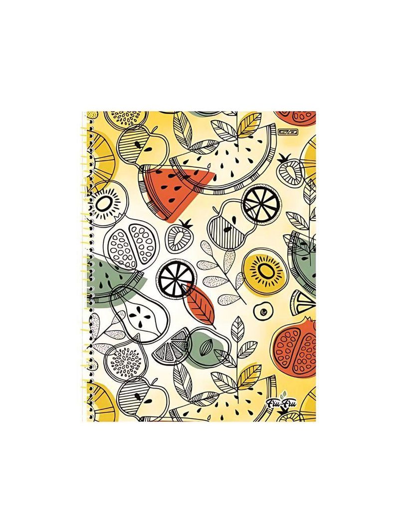 Caderno Espiral Capa Dura 1 Matéria - 80 Folhas - Fru Fru - São Domingos