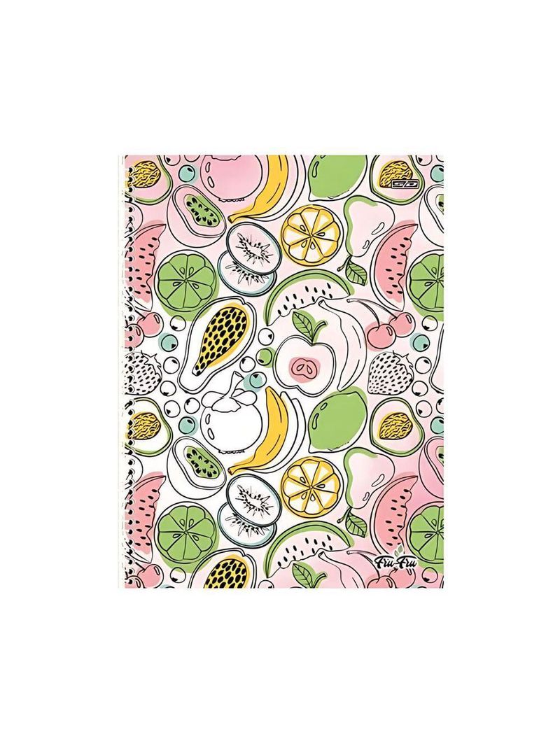 Caderno Espiral Capa Dura 1 Matéria - 80 Folhas - Fru Fru - São Domingos