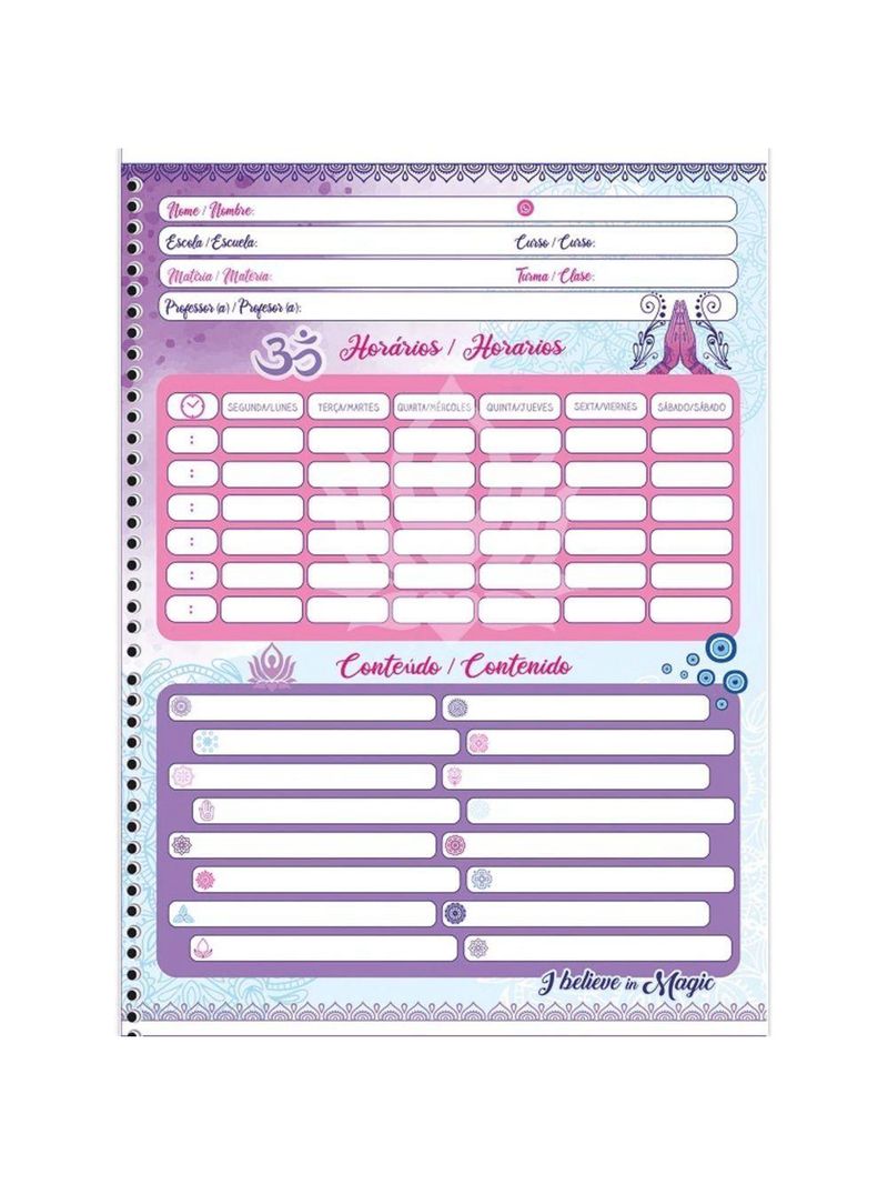 Caderno Espiral Capa Dura 10x1 - 160 Folhas - I Believe In Magic - São Domingos