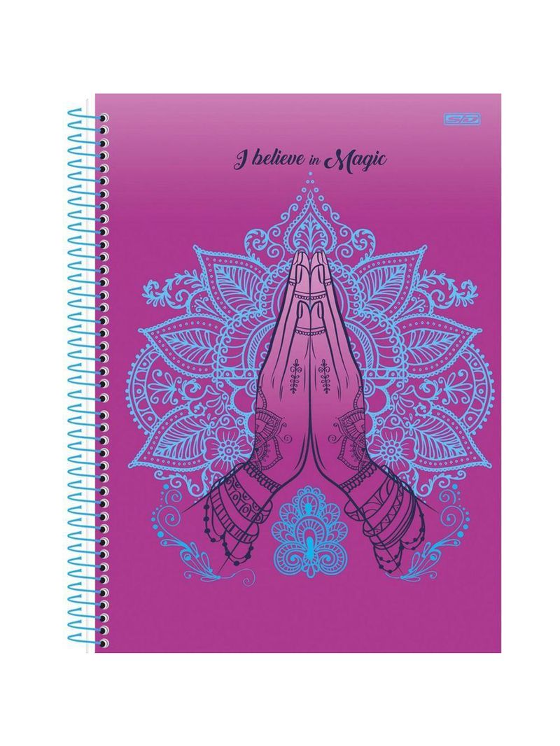 Caderno Espiral Capa Dura 10x1 - 160 Folhas - I Believe In Magic - São Domingos