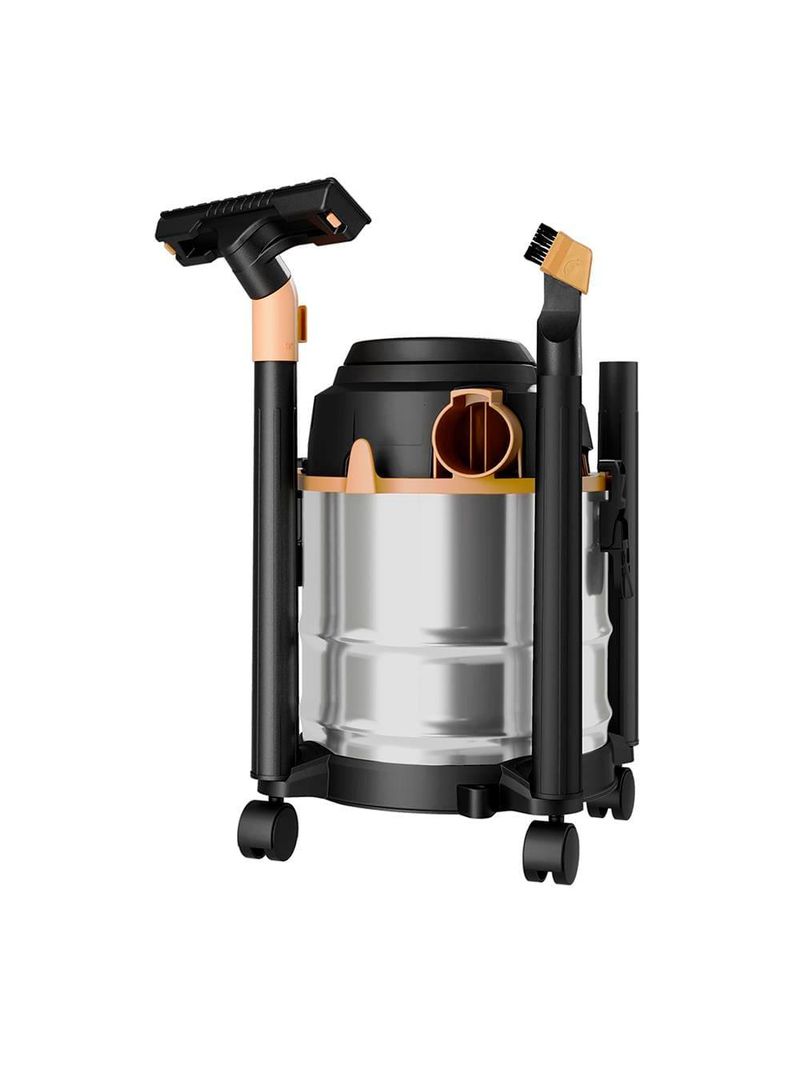 Aspirador de pó e Água wap gtw 1600w 12l com função sopra folhas – inox/preto/amarelo