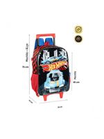 Kit Escolar Mochila De Rodinhas E Lancheira Hot Wheels-preto